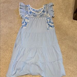 Blue Embroidered Dress - Emilia collection